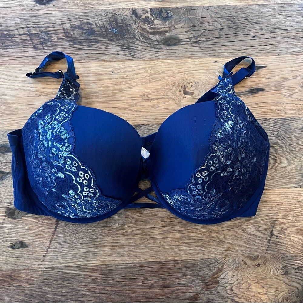 Cacique Deep Blue Lace Bra